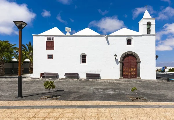 Iglesia San Roque Tinajo Lanzarote Wyspy Kanaryjskie Hiszpania Europa — Zdjęcie stockowe