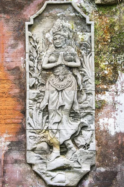 Bas Relief Templo Pura Luhur Batukaru Bali Indonésia Ásia — Fotografia de Stock