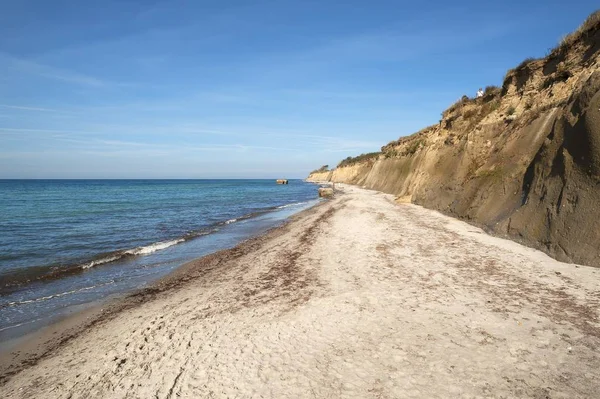 Plaża Bałtycka Urwiska Bałtyku Wustrow Dar Meklemburgia Pomorze Przednie Niemcy — Zdjęcie stockowe