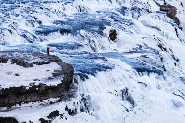 Водоспад Гульфосс Гульфосс Ісландія Європа — стокове фото