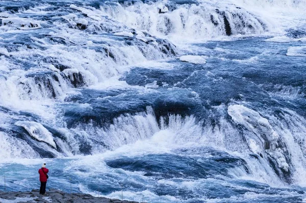 Gullfoss Vízesés Gullfoss Izland Európa — Stock Fotó