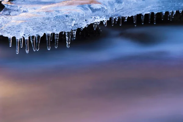 Djupin Nehri Gün Doğumunda Buz Kayalarla Vik Zlanda Avrupa — Stok fotoğraf