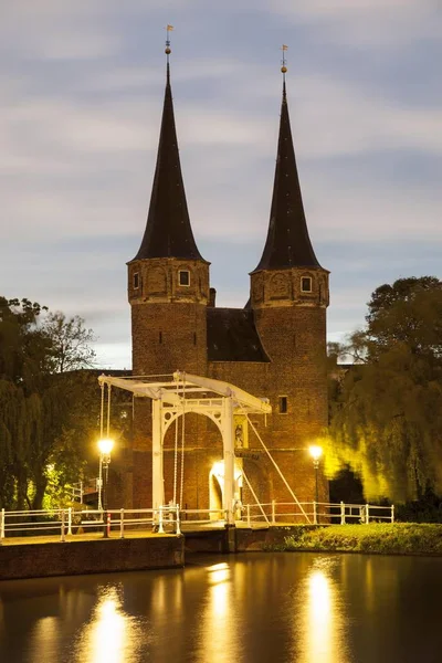 Oostpoort Gate Delft Holanda Holanda Europa — Fotografia de Stock