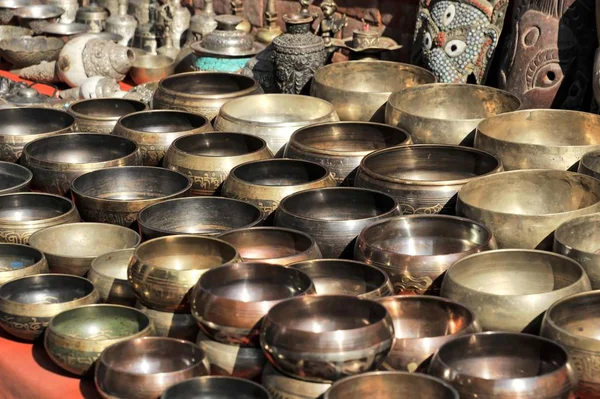 Tubos Canto Recuerdos Katmandú Nepal Asia — Foto de Stock