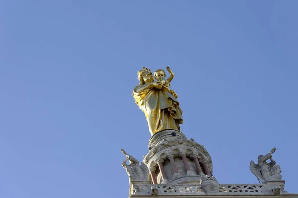 Madonna Notre Dame Garde Marseille Bouches Rhne Rgion Provence Alpes — Φωτογραφία Αρχείου
