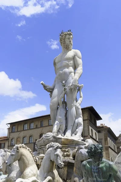 Fontaine Neptune Bartolomeo Ammannati 1575 Piazza Della Signoria Florence Toscane — Photo