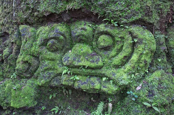 Escultura Cubierta Mezquitas Bosque Complejo Cuencas Elefantes Goa Gajah Bali — Foto de Stock