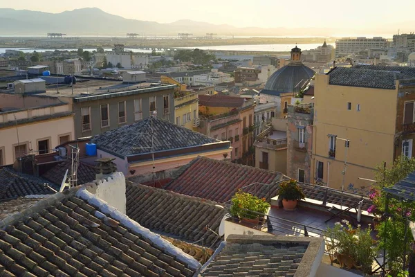 Utsikt Över Hustaken Staden Cagliari Sardinien Italien Europa — Stockfoto