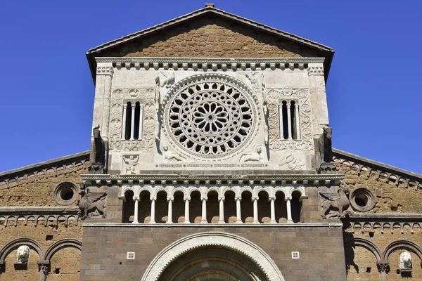 Roseta Mármol Basílica Románica San Pietro Tuscania Viterbo Lazio Italia —  Fotos de Stock