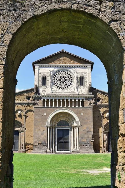 Romanesque Basilica San Pietro Tuscania Viterbo Lazio Province Italy Europe — 스톡 사진
