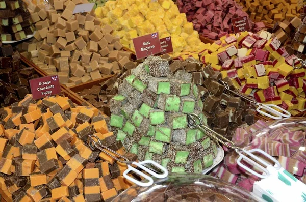 Candies, candy shop in International Street Market, Ystad, Sweden, Europe