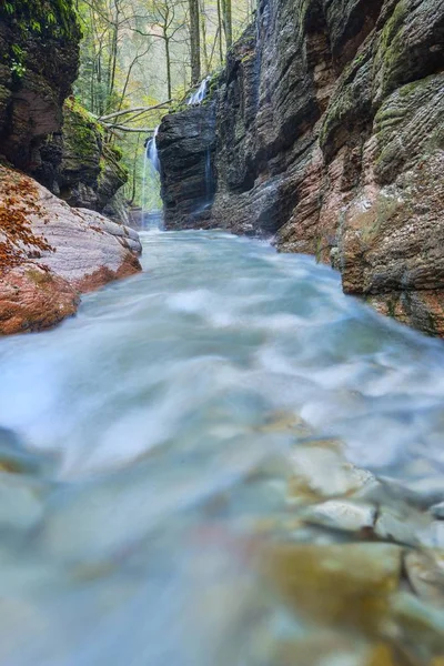 Tauglbach Stream Tauglschlucht Gorge District Hallein Salcburk Rakousko Evropa — Stock fotografie