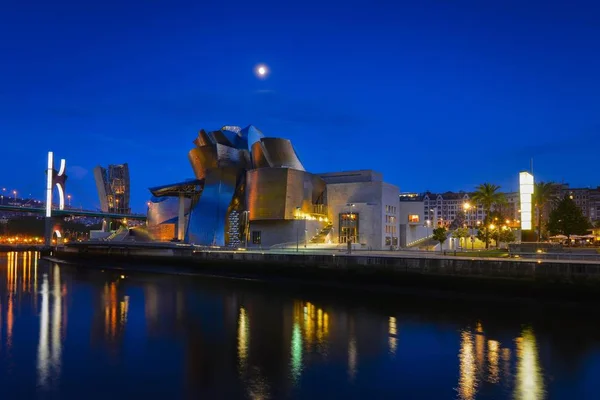 Museu Guggenheim Bilbao Frank Gehry Rio Nervion Bilbau País Basco — Fotografia de Stock