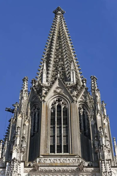 Torre Izquierda Catedral Ratisbona Terminada 1859 Ratisbona Alto Palatinado Baviera — Foto de Stock
