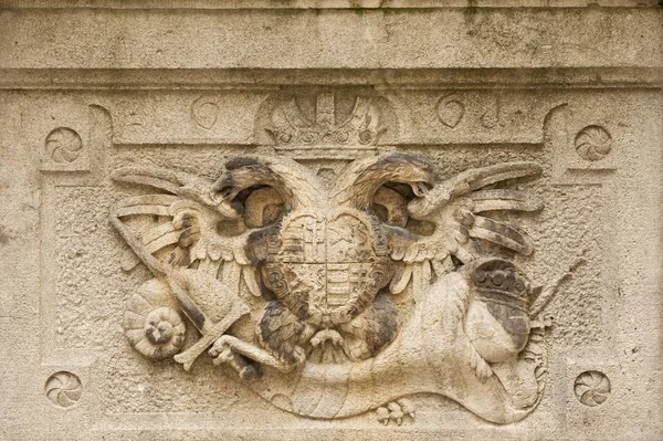 Coat Arms Free City Regensburg Imperial Eagle 1661 Justitiabrunnen Fountain — стокове фото