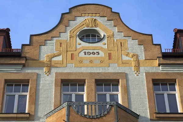 Façade Supérieure Bâtiment Art Nouveau 1905 Nuremberg Moyenne Franconie Bavière — Photo
