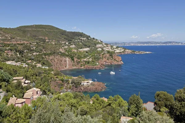 Ακτή Κοντά Στο Miramar Cote Azur Γαλλία Ευρώπη — Φωτογραφία Αρχείου