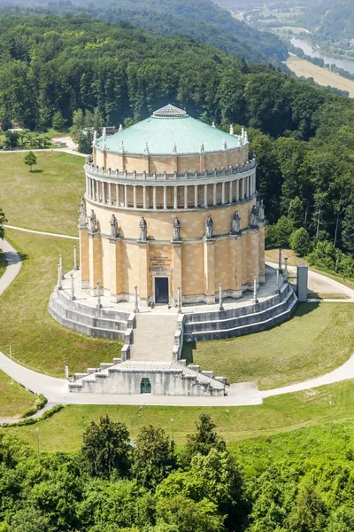 Vista Aérea Befreiungshalle Salón Liberación Kelheim Baviera Alemania Europa — Foto de Stock