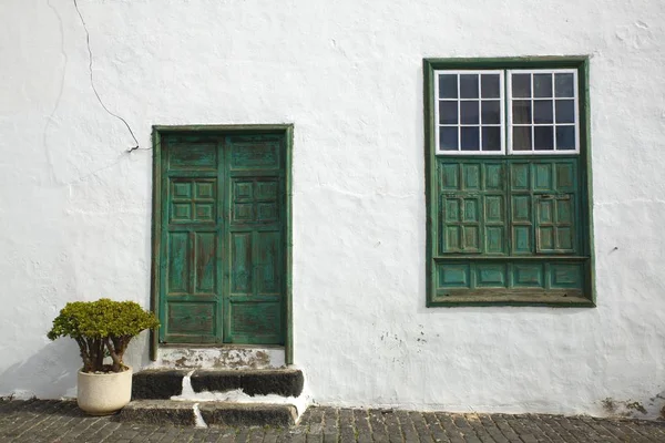 Typical Old White House Teguise Lanzarote Canary Islands Spain Europe — 스톡 사진
