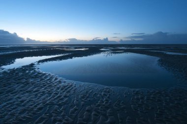 Tidal channels in the Wadden Sea, Langeoog, East Frisia, Lower Saxony, Germany, Europe clipart