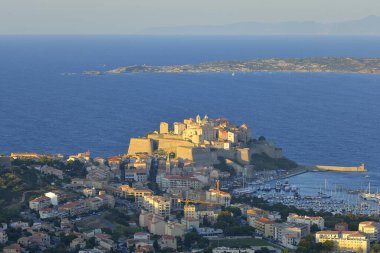 The town of Calvi with citadel and marina, Haute-Corse, Corsica, France, Europe clipart