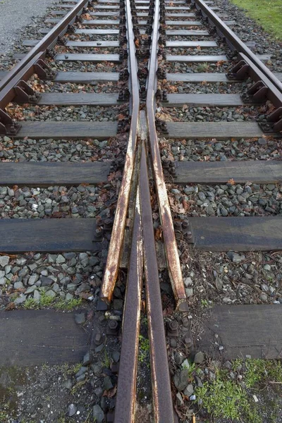 Railway Tracks Duisburg Nord Landscape Park Former Steel Works Ruhr — Stock Photo, Image