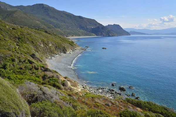 Lonely Pebble Beach West Coast Cap Corse Nonza Haute Corse — Stock Photo, Image