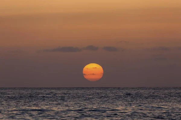 プレヤデルイングルスの夕日 Playa Calera Valle Gran Rey Gomera Canary Islands スペイン — ストック写真