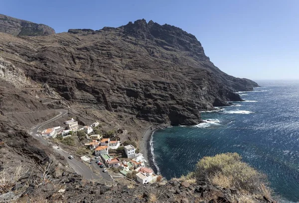Utsikt Över Playa Alojera Och Den Klippiga Kusten Gomera Kanarieöarna — Stockfoto