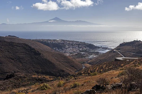 セバスティアン 大西洋とテネリフェ島のTeideの風景 ゴメラ カナリア諸島 スペイン ヨーロッパ — ストック写真