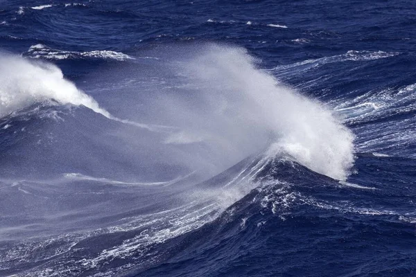 Hullámok Permet Tenger Gomera Tenerife Között Kanári Szigetek Spanyolország Európa — Stock Fotó