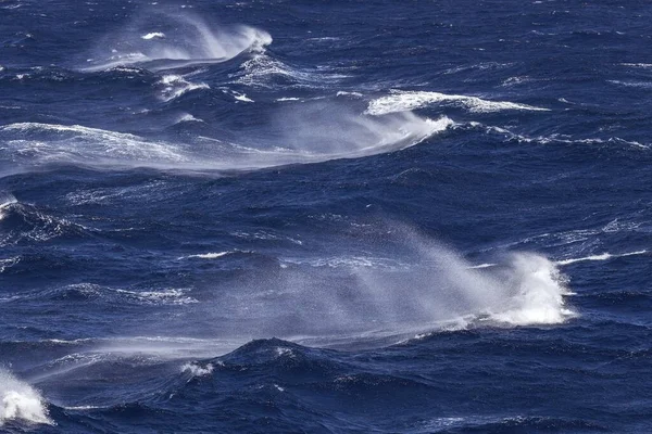 Fale Spray Morze Między Gomera Teneryfą Wyspy Kanaryjskie Hiszpania Europa — Zdjęcie stockowe