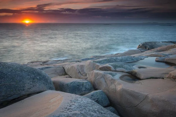 Vista Panorâmica Costa Hovs Hallar Reserva Natural Suécia Europa — Fotografia de Stock