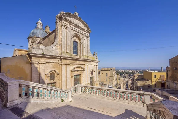 Kościół Santa Maria Del Monte Caltagirone Prowincja Katania Sycylia Włochy — Zdjęcie stockowe