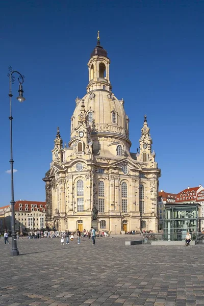 Iglesia Nuestra Señora Neumarkt Dresde Sajonia Alemania Europa —  Fotos de Stock