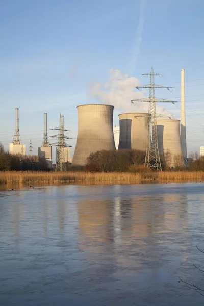 Gas-turbine combined-cycle plant on the Lippe river, Gersteinwerk power plant, Stockum, Werne, North Rhine-Westphalia, Germany, Europe