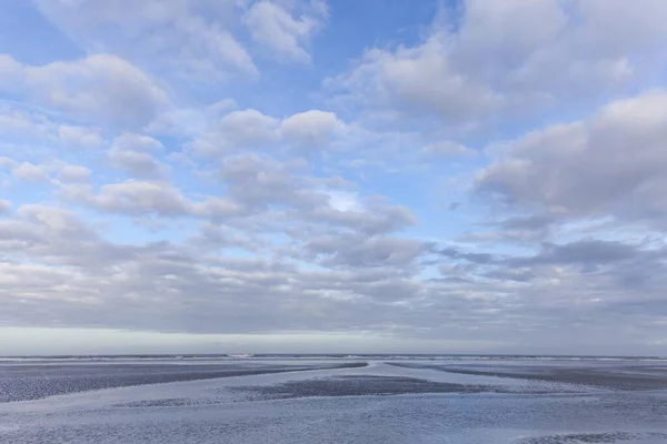 Maré Baixa Parque Nacional Mar Wadden Ilha Langeoog Frísia Oriental — Fotografia de Stock