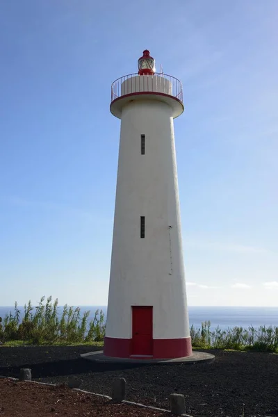 Fyrtorn Vale Formoso Faial Azorerna Portugal Europa — Stockfoto