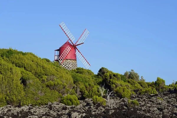 Molino Viento Joo Isla Pico Azores Portugal Europa —  Fotos de Stock