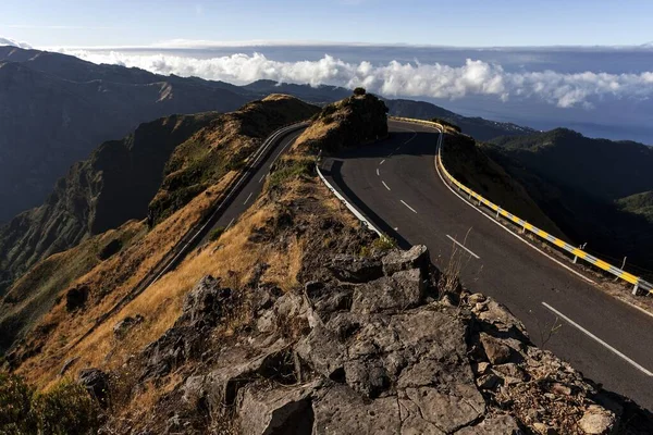 Road Bend Mountains Center Madeira Portugal Europe — Stock Photo, Image