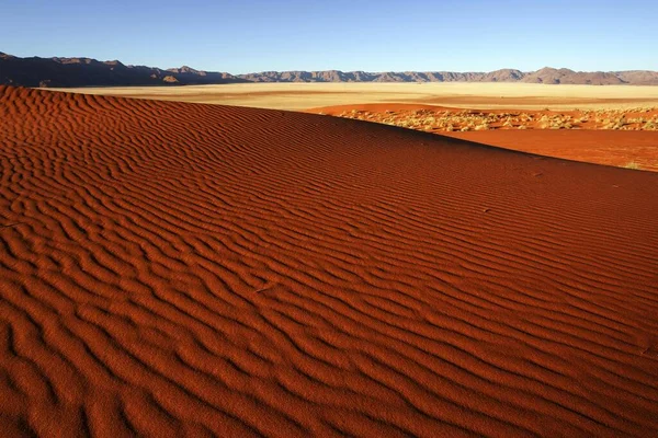 Zuidelijke Uitlopers Van Namibische Woestijn Zandduinen Structuren Achter Het Tiras — Stockfoto