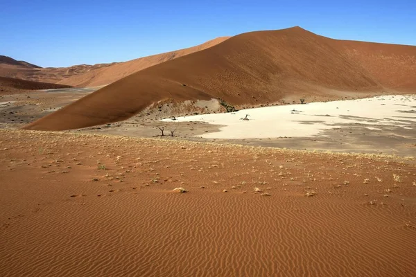 Dunas Areia Hidden Vlei Deserto Namib Namib Naukluft Park Namíbia — Fotografia de Stock