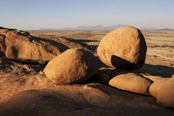 Ronde Rotsen Het Avondlicht Bosjesman Paradise Spitzkoppe Namibië Afrika — Stockfoto