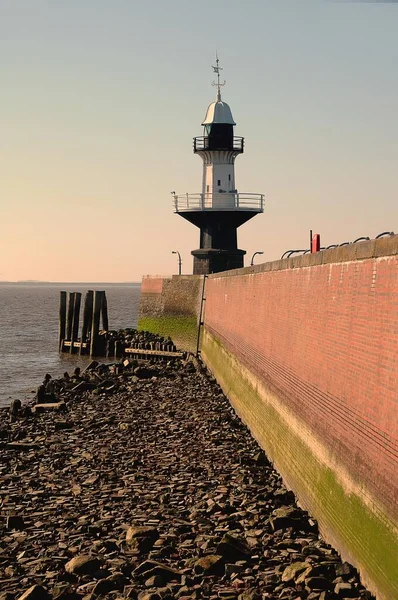 Fanale Storico Talpa Brunsbttel Schleswig Holstein Germania Europa — Foto Stock