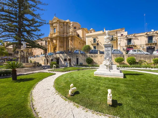 Igreja Barroca San Domenico Noto Val Noto Patrimônio Mundial Unesco — Fotografia de Stock