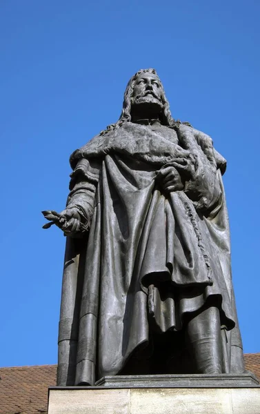 Monumento Com Uma Estátua Albrecht Drer Nuremberg Francónia Média Francónia — Fotografia de Stock