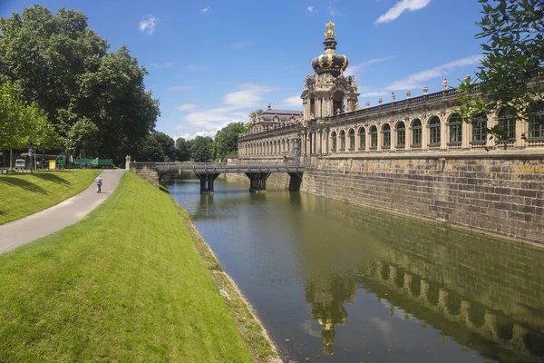 Außenansicht Kronentor Zwinger Dresden Sachsen Deutschland Europa — Stockfoto