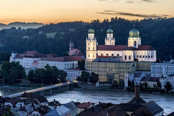 Vista Panoramica Passavia Bassa Baviera Germania — Foto Stock