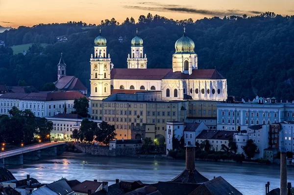 Vista Panoramica Passavia Bassa Baviera Germania — Foto Stock