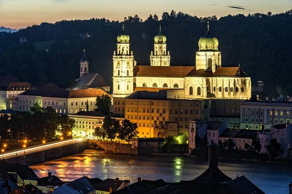 Vista Panoramica Passavia Bassa Baviera Germania — Foto Stock